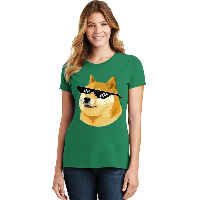 Vintage Doge Dogecoin Shiba Inu Coin Token Women's T-Shirt