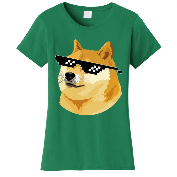 Vintage Doge Dogecoin Shiba Inu Coin Token Women's T-Shirt