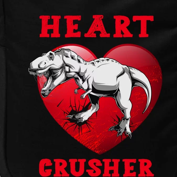 Valentines Day Dinosaur T Rex Crusher Heart Funny Gift Impact Tech Backpack