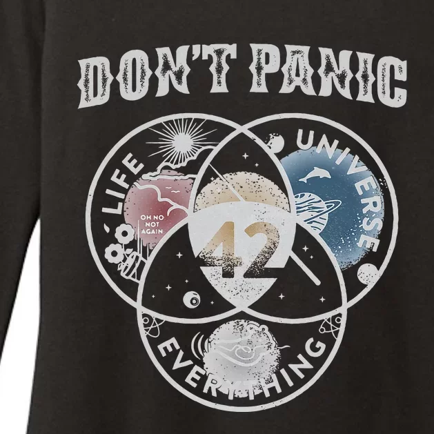 Venn Diagram DonT Panic Life The Universe And Everything 42 Womens CVC Long Sleeve Shirt