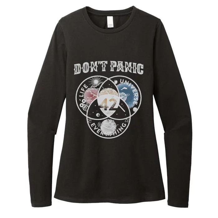 Venn Diagram DonT Panic Life The Universe And Everything 42 Womens CVC Long Sleeve Shirt