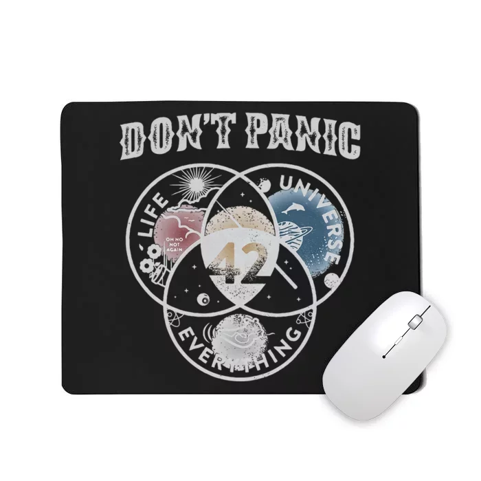 Venn Diagram DonT Panic Life The Universe And Everything 42 Mousepad