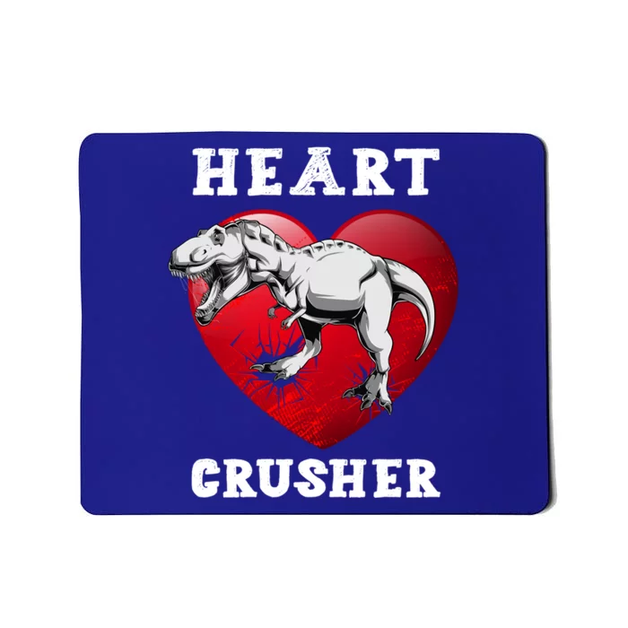 Valentines Day Dinosaur T Rex Crusher Heart Gift Mousepad