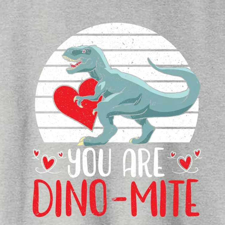 Valentines Day Dinosaur Tcool Giftrex Hearts Day Cupid Gift Women's Crop Top Tee