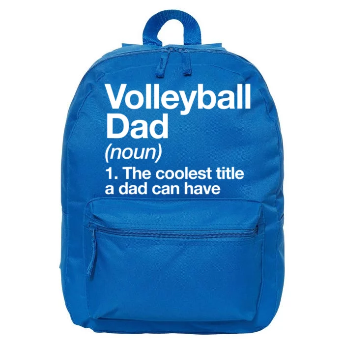 Volleyball Dad Definition Funny Sports Funny Gift 16 in Basic Backpack