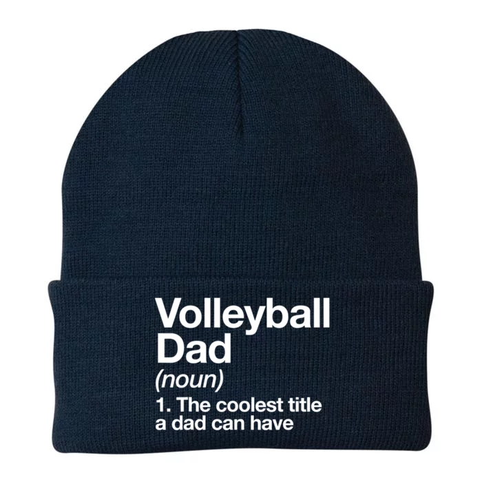 Volleyball Dad Definition Funny Sports Funny Gift Knit Cap Winter Beanie