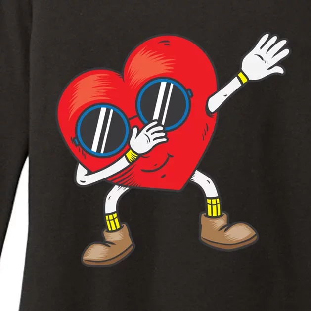 Valentines Day Dabbing Heart Love Funny Gift Womens CVC Long Sleeve Shirt