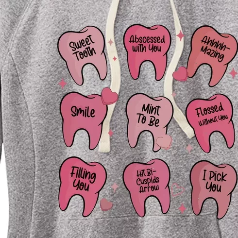 Valentine Dentist Dental Hygienist Women's Fleece Hoodie