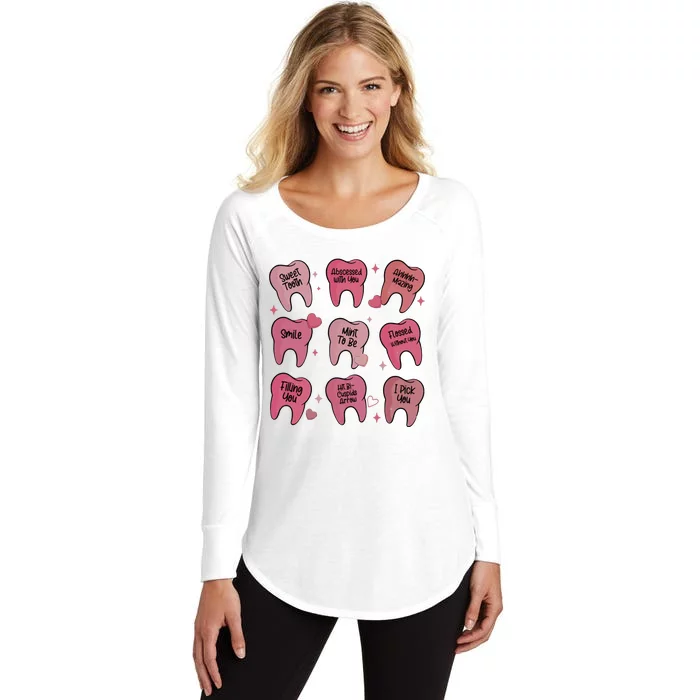 Valentine Dentist Dental Hygienist Women's Perfect Tri Tunic Long Sleeve Shirt