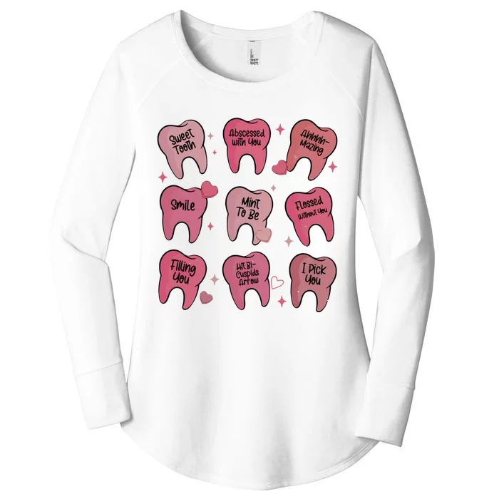 Valentine Dentist Dental Hygienist Women's Perfect Tri Tunic Long Sleeve Shirt