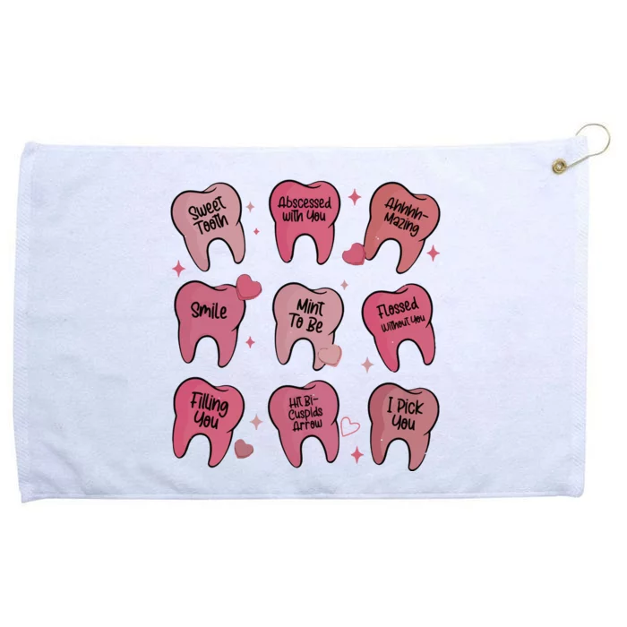 Valentine Dentist Dental Hygienist Grommeted Golf Towel