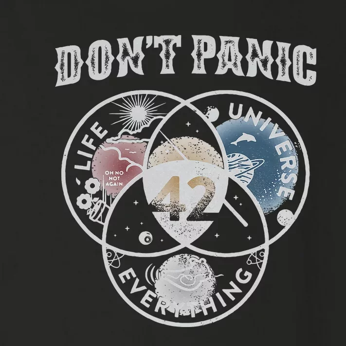 Venn Diagram DonT Panic Life The Universe And Everything 42 Toddler Long Sleeve Shirt