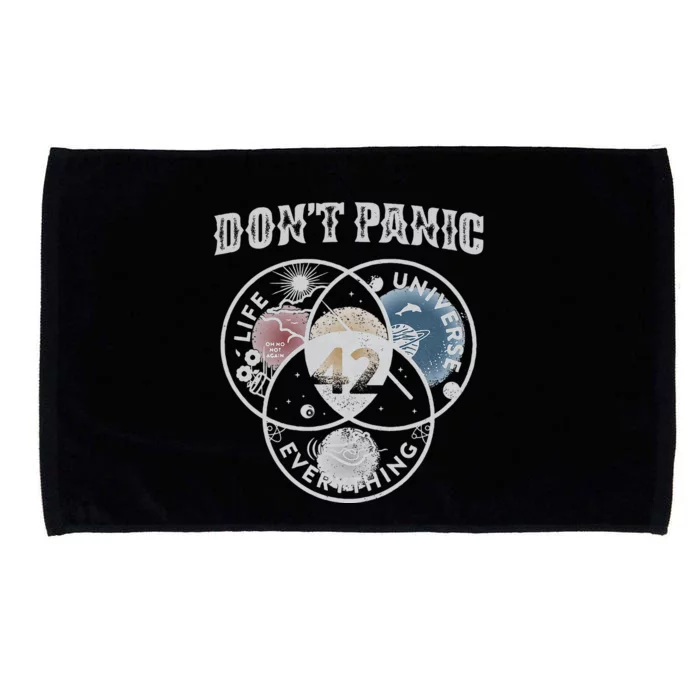 Venn Diagram DonT Panic Life The Universe And Everything 42 Microfiber Hand Towel