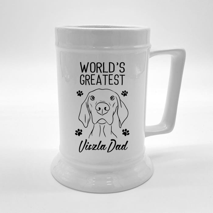 Viszla Dad Dog Lover World´s Greatest Viszla Dad Gift Front & Back Beer Stein