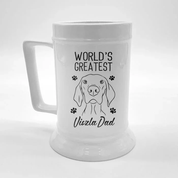 Viszla Dad Dog Lover World´s Greatest Viszla Dad Gift Front & Back Beer Stein