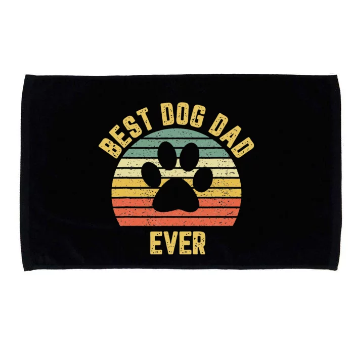 Vintage Dog Dad Cool Fathers Day Gift Retro T Microfiber Hand Towel