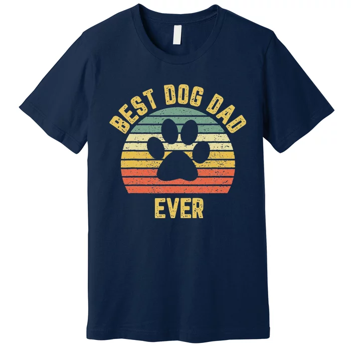 Vintage Dog Dad Cool Fathers Day Gift Retro T Premium T-Shirt