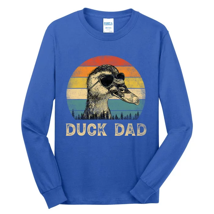 Vintage Duck Dad Duck Lovers Daddy FatherS Day Tall Long Sleeve T-Shirt