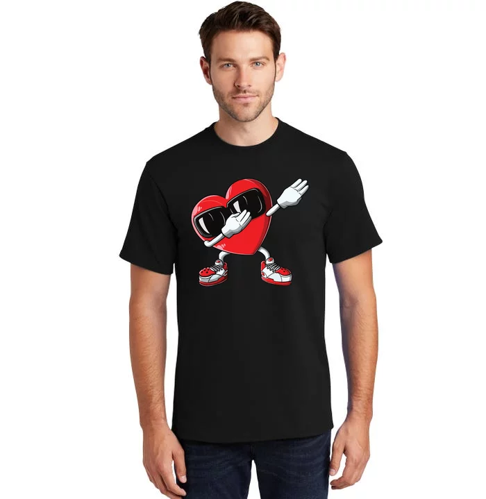 Valentines Day Dabbing Heart Love Dab Dance Funny Tall T-Shirt