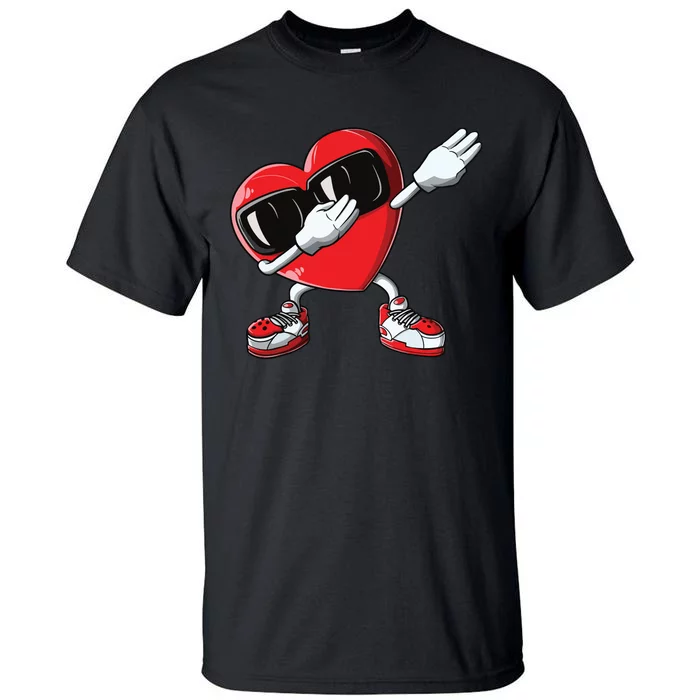 Valentines Day Dabbing Heart Love Dab Dance Funny Tall T-Shirt