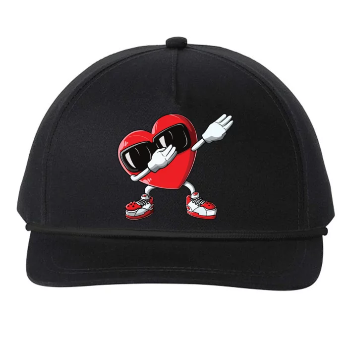 Valentines Day Dabbing Heart Love Dab Dance Funny Snapback Five-Panel Rope Hat