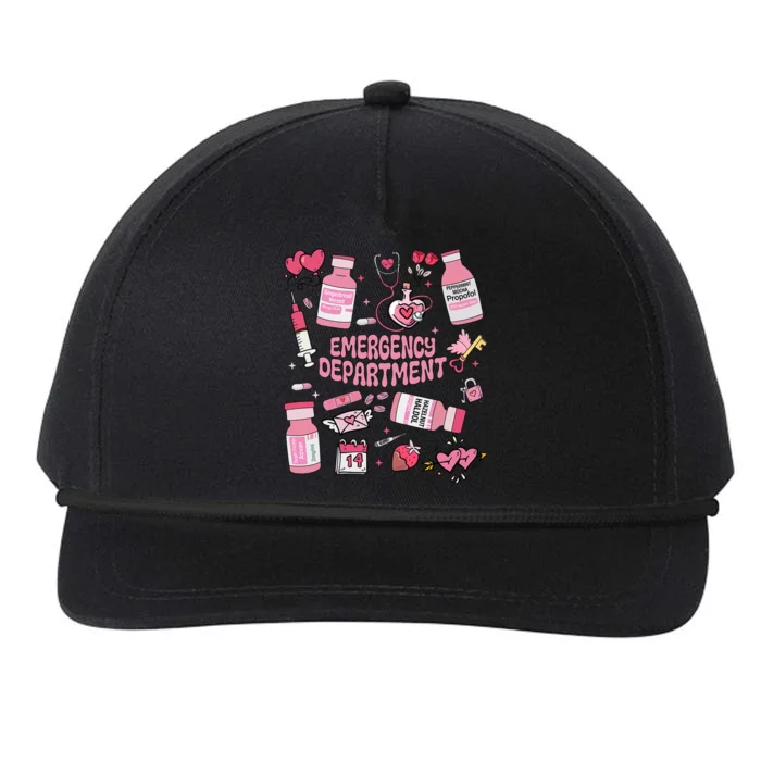 Valentines Day Emergency Department Snapback Five-Panel Rope Hat