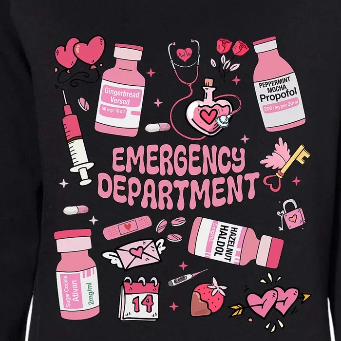 Valentines Day Emergency Department Womens California Wash Sweatshirt