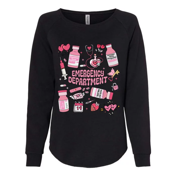 Valentines Day Emergency Department Womens California Wash Sweatshirt