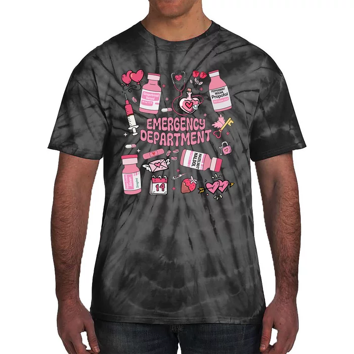 Valentines Day Emergency Department Tie-Dye T-Shirt