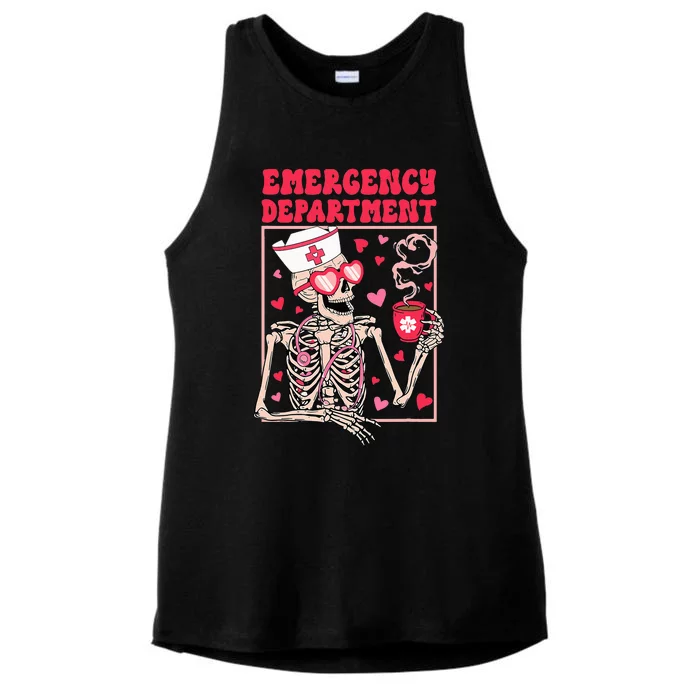 Valentines Day Emergency Department Er Ed Nurse Tech Nursing Ladies Tri-Blend Wicking Tank