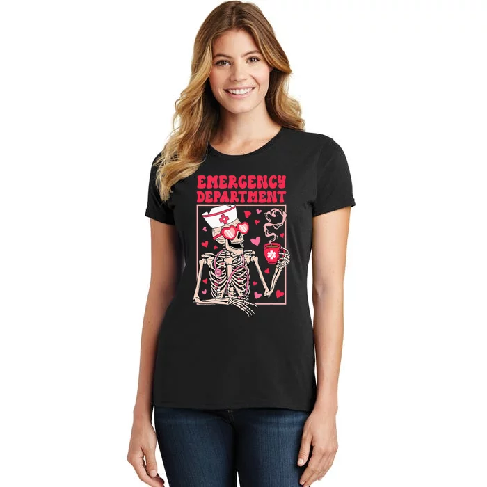 Valentines Day Emergency Department Er Ed Nurse Tech Nursing Women's T-Shirt