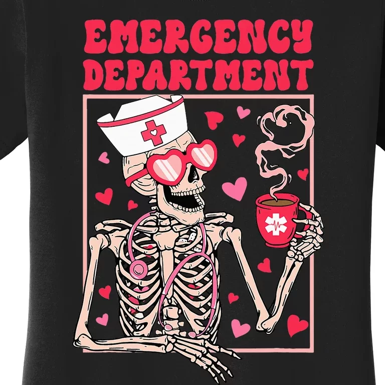 Valentines Day Emergency Department Er Ed Nurse Tech Nursing Women's T-Shirt