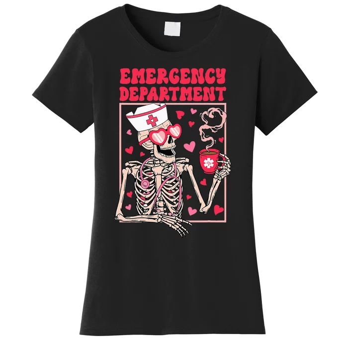 Valentines Day Emergency Department Er Ed Nurse Tech Nursing Women's T-Shirt