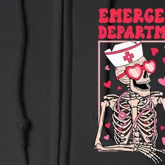 Valentines Day Emergency Department Er Ed Nurse Tech Nursing Full Zip Hoodie