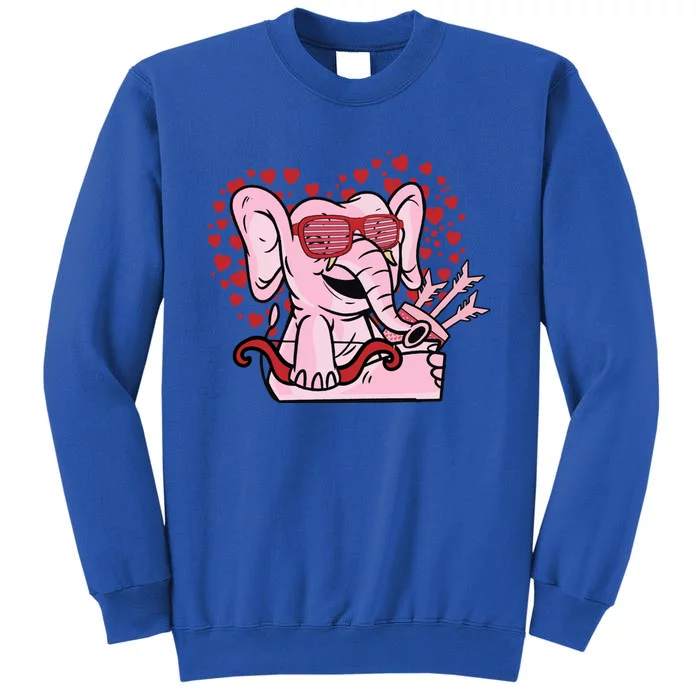 Valentines Day Elephant Holding Heart Gift Tall Sweatshirt