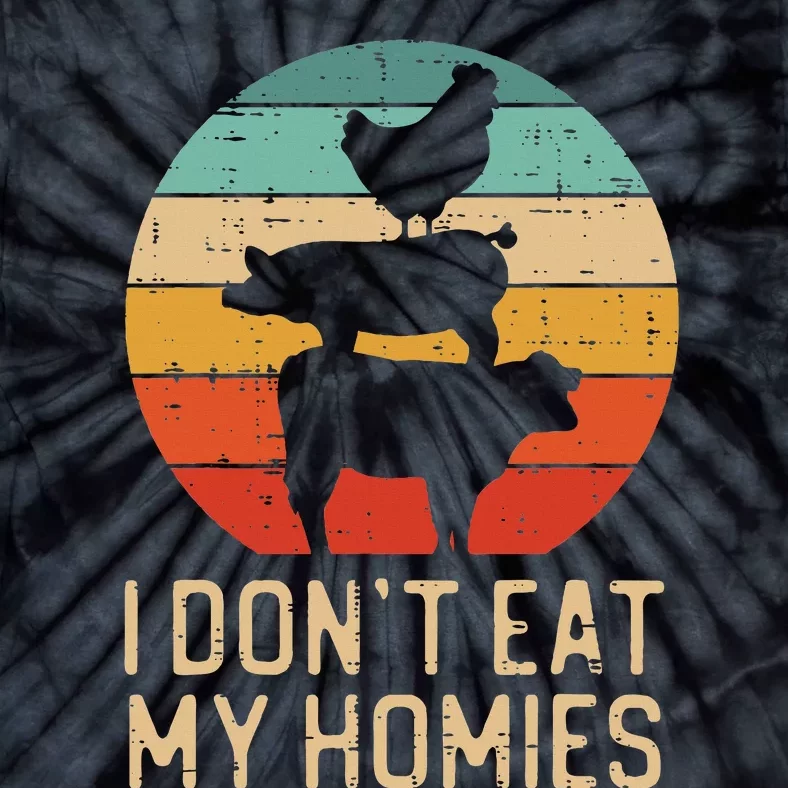 Vegan Dont Eat My Homies Retro Vegetarian Tie-Dye T-Shirt