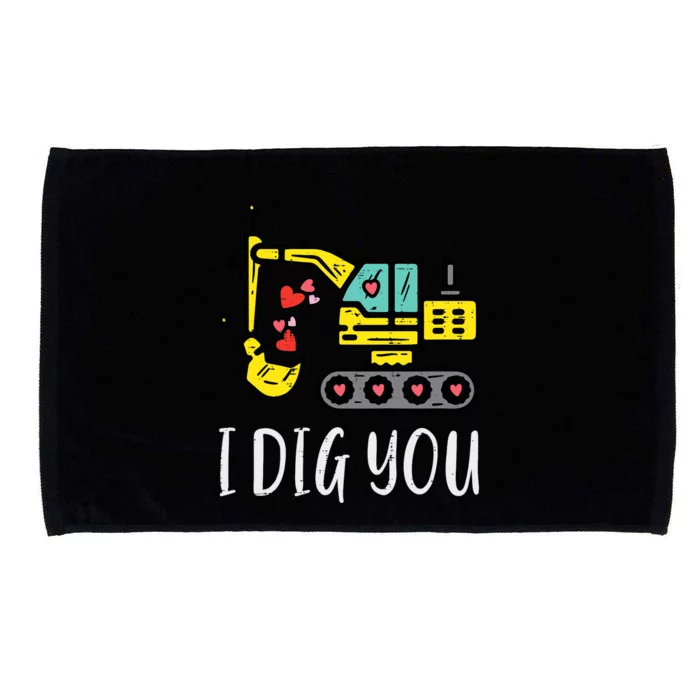 Valentines Day Excavator Dig You Truck Boy Toddlers Microfiber Hand Towel