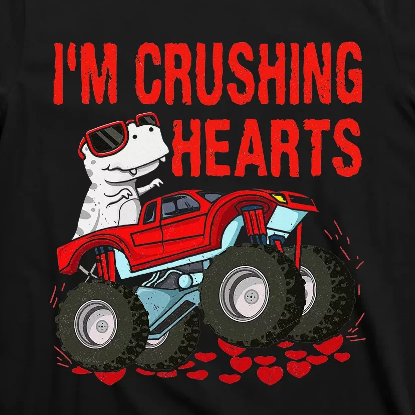 Valentines Day Funny Dino Trex Monster Truck T-Shirt