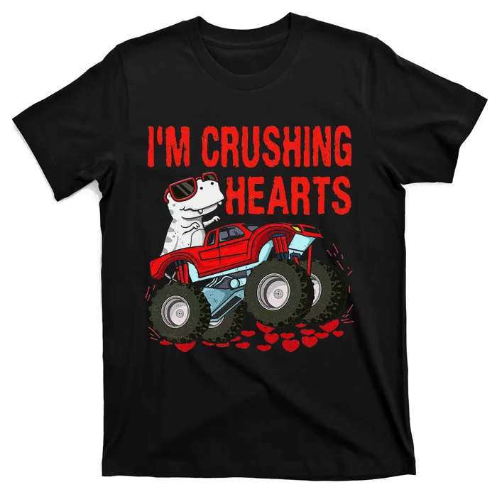 Valentines Day Funny Dino Trex Monster Truck T-Shirt