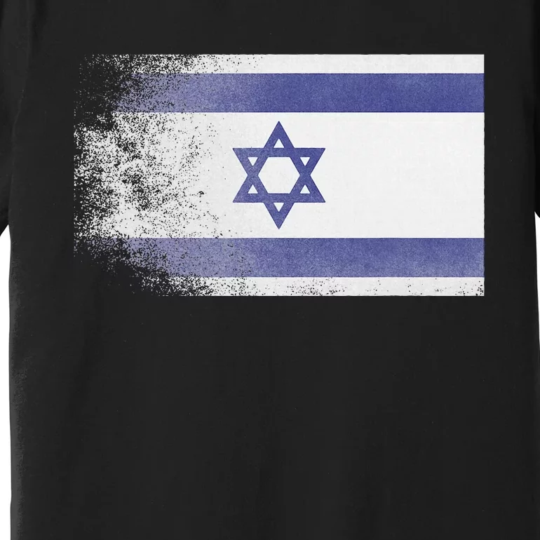 Vintage Distressed Flag of Israel Pray for Israel Pro Jewish Premium T-Shirt