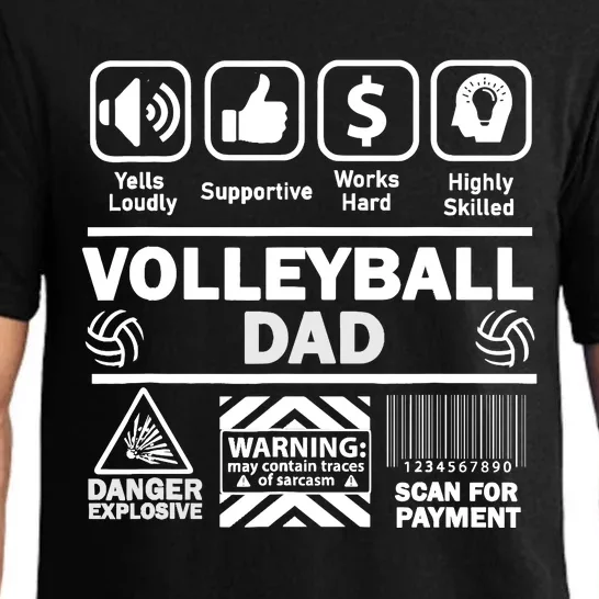 Volleyball Dad Funny Contents Of Sports Father Pajama Set