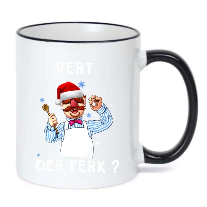 Vert Der Ferk Christmas Funny Chef Black Color Changing Mug