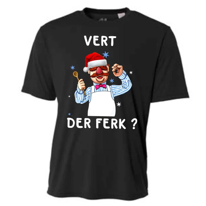 Vert Der Ferk Christmas Funny Chef Cooling Performance Crew T-Shirt