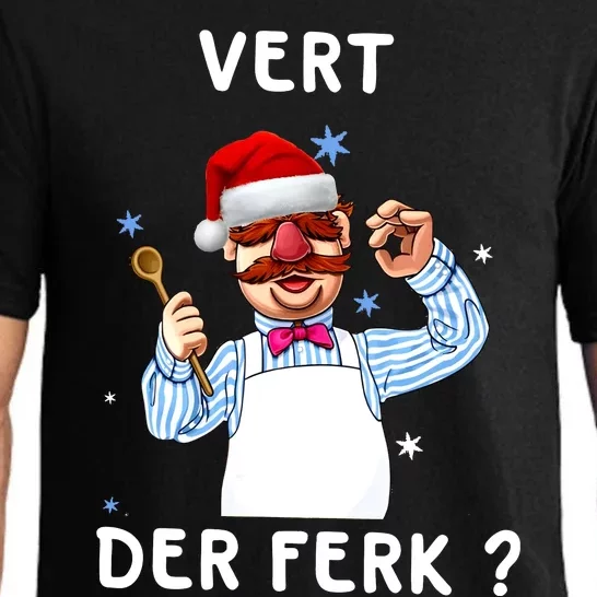 Vert Der Ferk Christmas Funny Chef Pajama Set