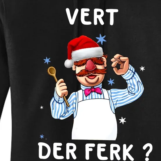 Vert Der Ferk Christmas Funny Chef Women's Pullover Hoodie