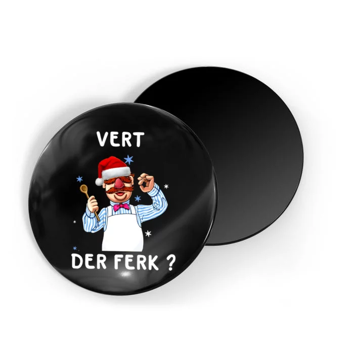 Vert Der Ferk Christmas Funny Chef Magnet