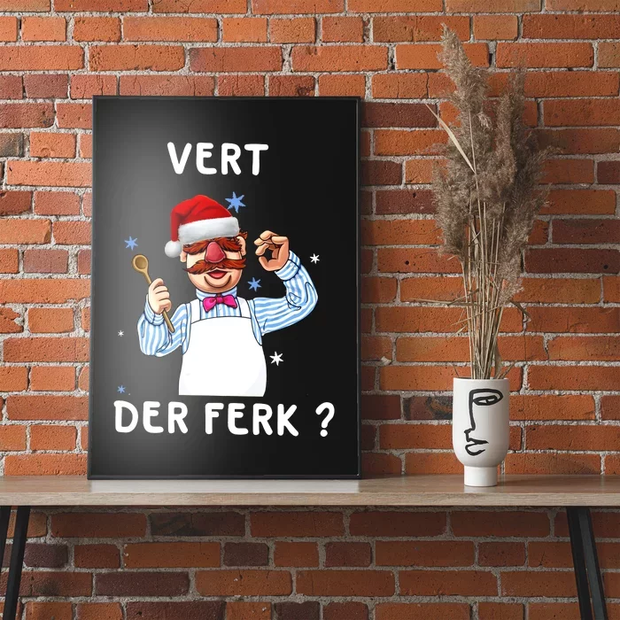 Vert Der Ferk Christmas Funny Chef Poster