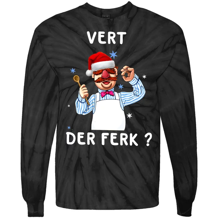 Vert Der Ferk Christmas Funny Chef Tie-Dye Long Sleeve Shirt