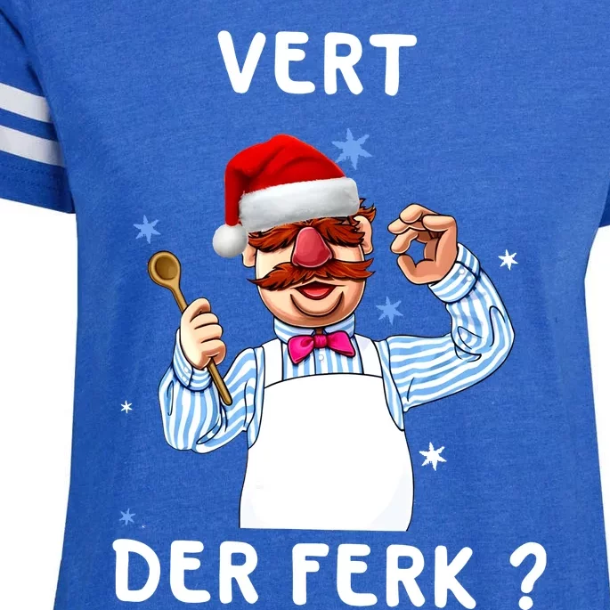 Vert Der Ferk Christmas Funny Chef Enza Ladies Jersey Football T-Shirt