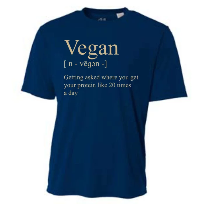 Vegan Definition Funny For Women Men Kids Gift Cooling Performance Crew T-Shirt